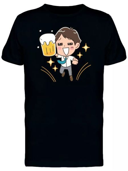 

cool businessman with beer men's tee -image by shutterstock, White;black