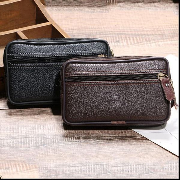 

cow leather waist on bags the belt outdoor small wallet wear resistant fanny pack multifunction phone coin unisex