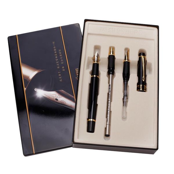 

fountain pens hero 7032 pen three student three-piece calligraphy practice writing ink fashion office stationery gift box
