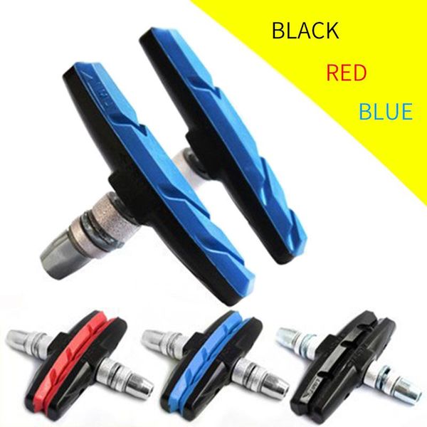 

bike brakes 1 pair mountain road brake pads silent bicycle braking v-brake parts folding holder rubber blocks clamp durable rr7179