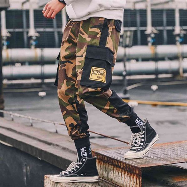 

hip hop fashion cargo harajuku women pant military style harem streetwear cotton trousers trend for, Black