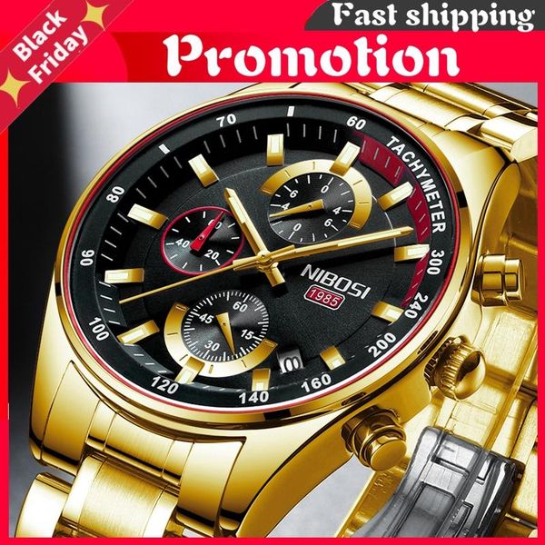 

wristwatches fashion mens watches wrist watch quartz clock gold men waterproof chronograph relogio masculino, Slivery;brown