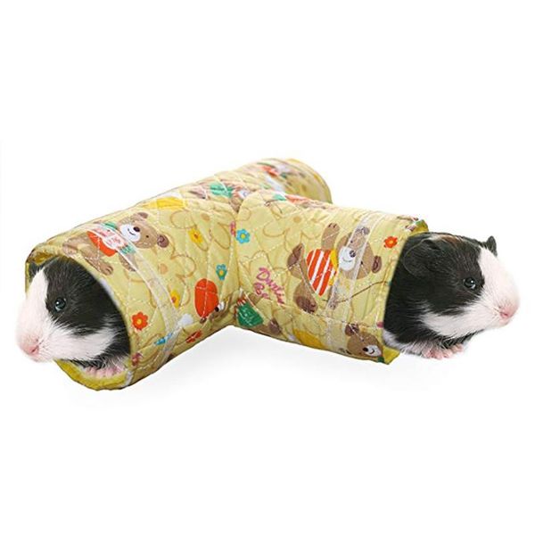 

cat beds & furniture small animal play tunnel collapsible breathable pet toy for hamster guinea pig chinchillas mice rats 3 colors choose