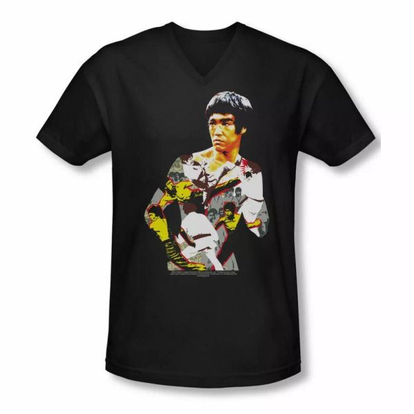 

bruce lee body of action v neck t-shirt sizes- s-2x new, White;black