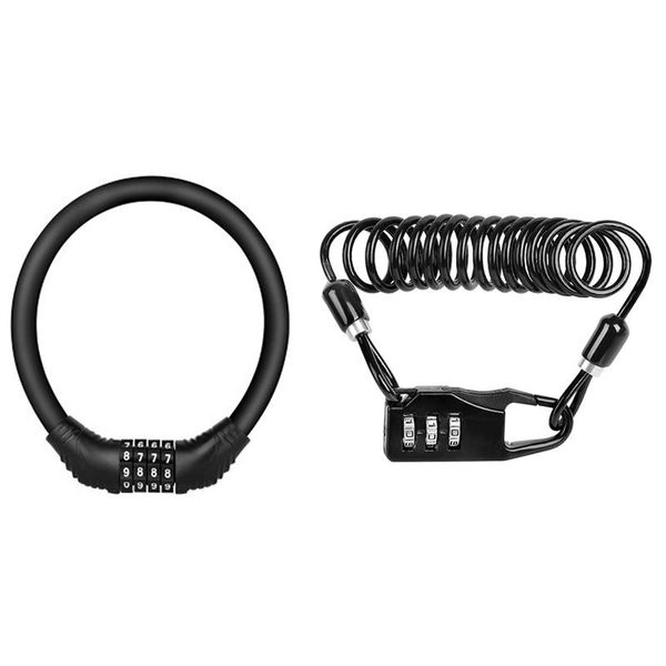 

bike locks bicycle lock password device anti durable 3 number long spring wire & digital chain mountain