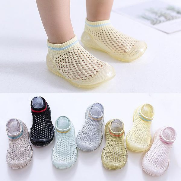 

first walkers toddler shoes girl summer thin mesh baby waterproof non-slip short tube socks soft bottom