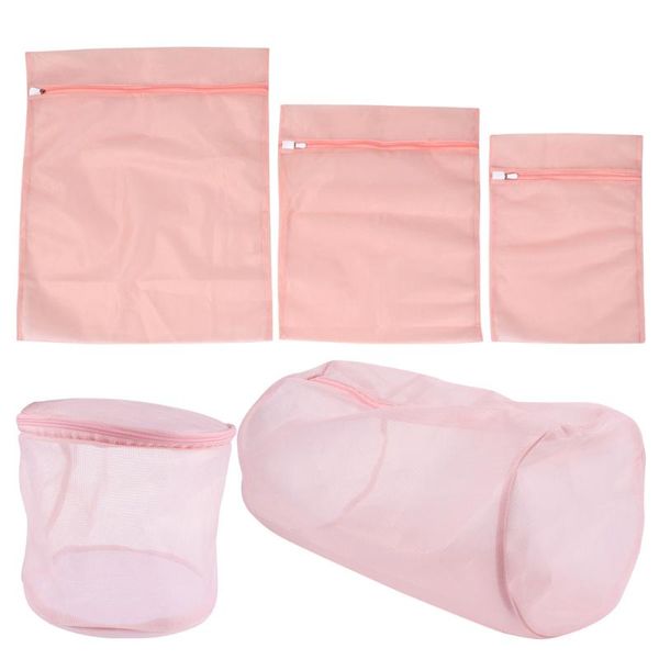 

5pcs washing machine zipper closure mesh laundry bag net travel bags