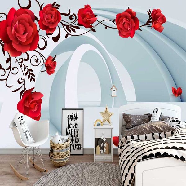 

milofi 3d custom wallpaper rose petals illustration wallpapers