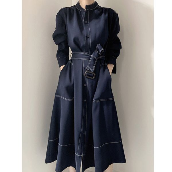 

[ewq] spring new long sleeve simple and fashionable ladies coat plus size casual ladies trendy clothing women's windbreaker 210423, Tan;black