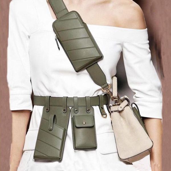 

waist bags pu leather fanny pack belts for women shoulder bag mobile phone packs chest female purse crossbody
