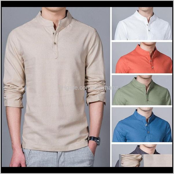 

clothing apparel drop delivery 2021 fashion long sleeve mens shirts male casual linen shirt men brand plus asian size mdvzf, White;black
