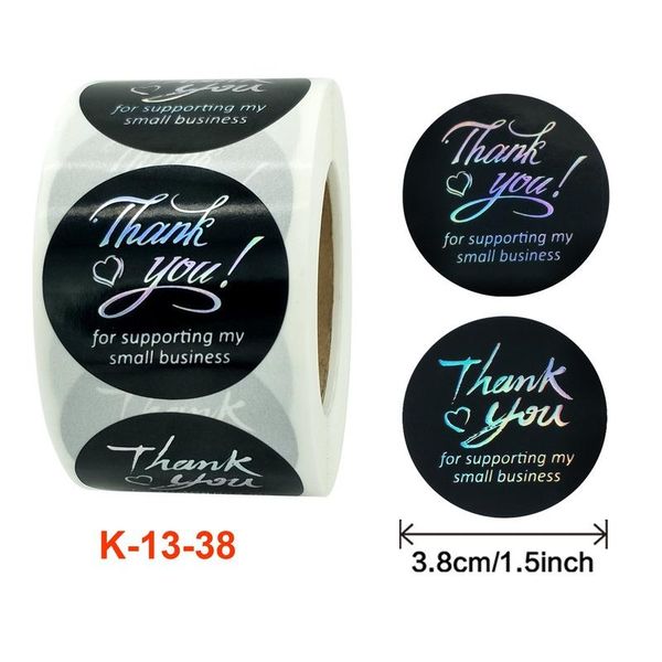

party decoration thank you sticker silver color sticke