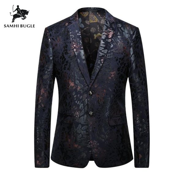 

men's suits & blazers blazer homme 2021 paisley floral pattern wedding for men slim fit stylish costumes plus size masculino, White;black