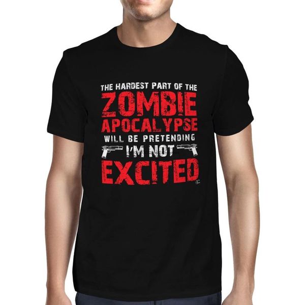 

men's t-shirts 1tee mens the hardest part of a zombie apocalypse t-shirt, White;black