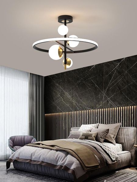 

pendant lamps postmodern minimalist hanging lamp bedroom dining room study suspension luminaire personality creative round