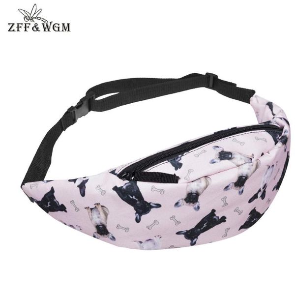 

zff&wgm 3d colorful waist pack for men fanny style bum bag color geometry women money belt travelling bags