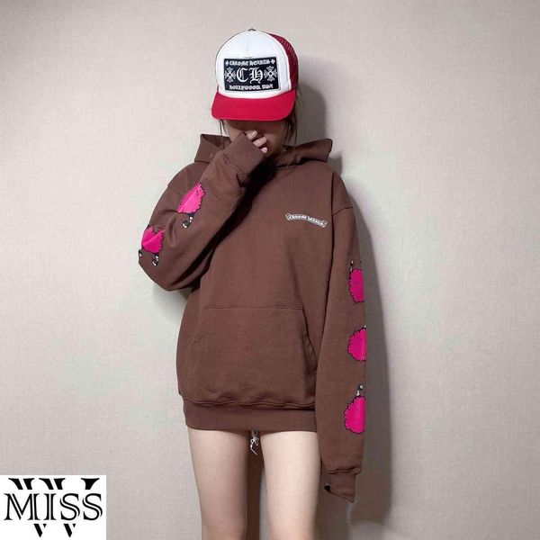 

brand crosin zfl4 chrome/hearts brown ball pullover, Black