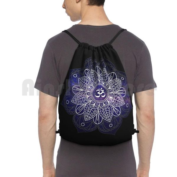 

mandala. backpack drawstring bag riding climbing gym mobile case smart trippy acid psilocybe vibe sun