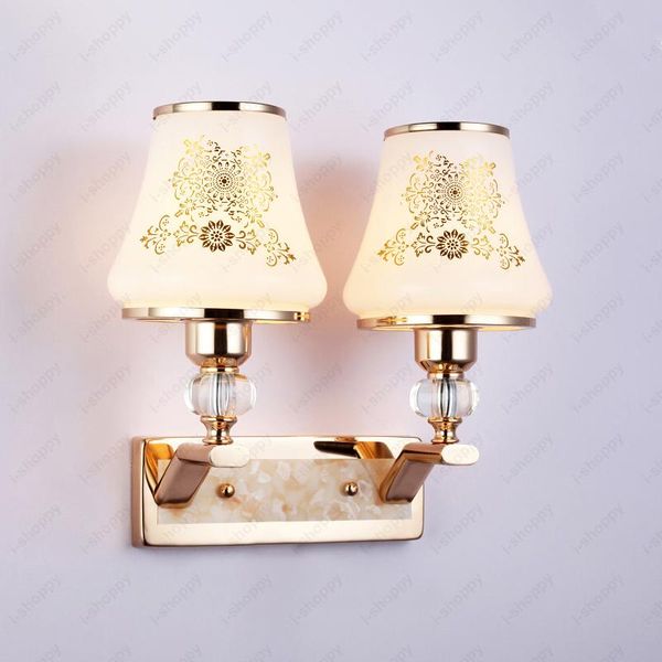 

wall lamp indoor 6w/10w/14w led fixture light pull switch/n e27 bulb glass lampshade living room corridor