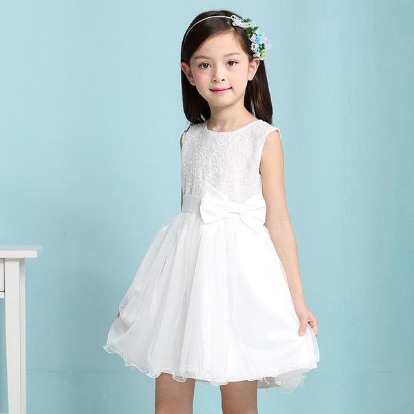 

girl's dresses girls summer 2021 children clothes beautiful lace dress white baby teenager kids for age 5-12y, Red;yellow