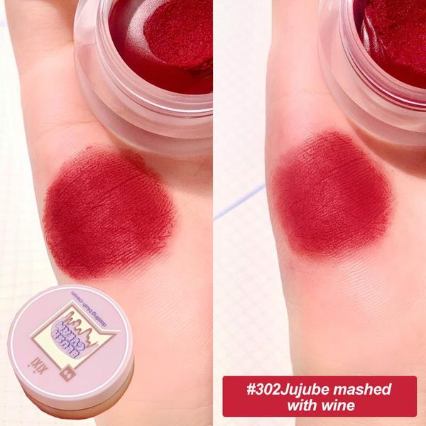 

lip gloss mousse texture canned lipstick intense color tint velvet matte finish lasting blush lips dual purpose cosmetics tslm1