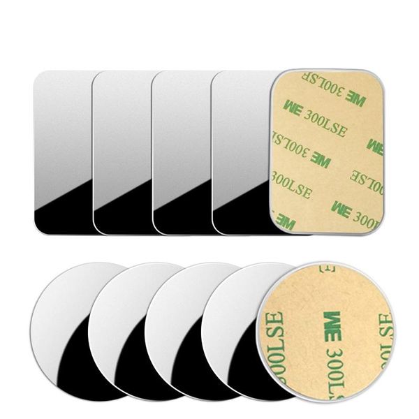 

cell phone mounts & holders car holder metal plate magnetic round square sticker iron sheet for mobile tablet magnet disk desk stand