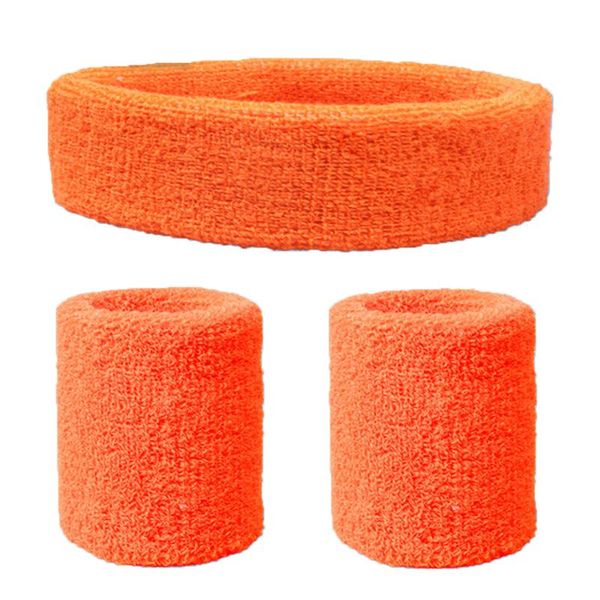 

men women solid sweatband set washable running cycling elastic moisture wicking knitted sports headband wristband exercise thick wrist suppo, Black;red