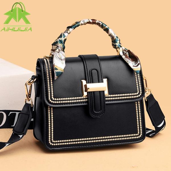 

evening bags fashion ribbon design messenger bag luxurious designer handbag for women 2021 pu leather female shoulder
