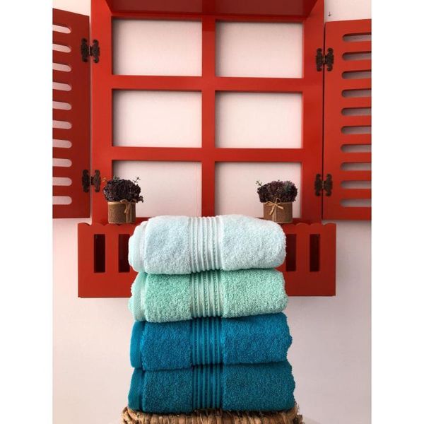 

towel turkish %100 cotton rainbow 4-towel set