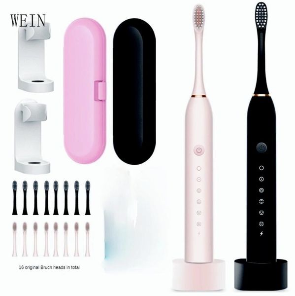 

smart electric toothbrush six-gear heads sonic rechargeable 6 modes ultrasonic waterproof tooth brushes
