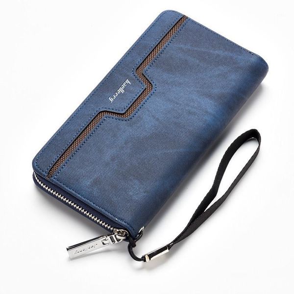 

wallets casual long leather wallet men quality 100% young boys fashion clutch black blue coffee gray dollar purse1, Red;black