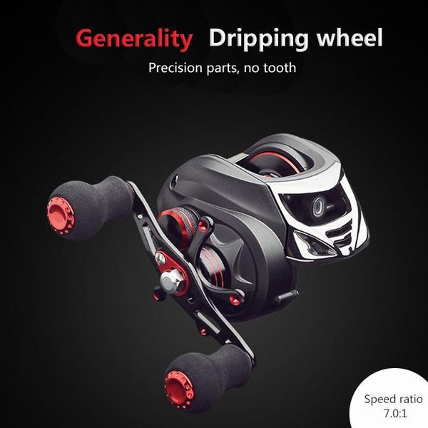 

baitcasting reels durable metal rocker road fishing dripping wheel spool gear 17+1bb aluminum alloy reel practical