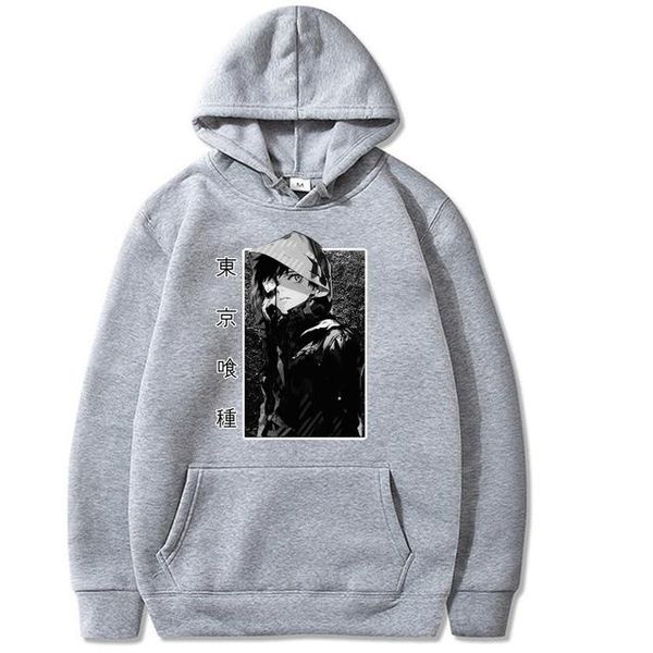 

men's hoodies & sweatshirts 2021 anime cartoon tokyo ghoul printed men/women pulloves long sleeve hip hop hight quality clothing, Black