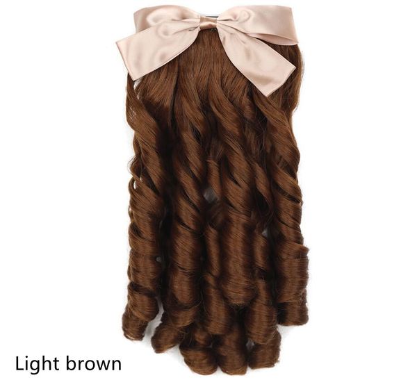 

princesses curled ponytail wig 1pic 0.15 kg 4 different color 30cm, Black;brown