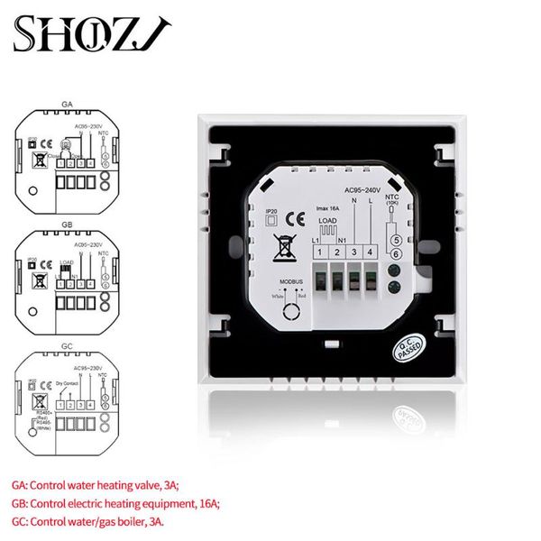

smart home control app wireless room thermostat wall-hung gas boiler heating modbus rs485 controller weekly programmable remote temperature