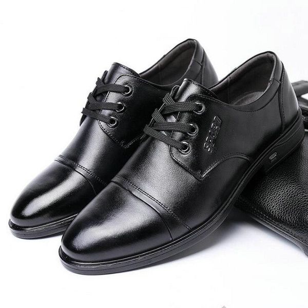 

dress shoes 2021 fashion men oxford lace-up business office formal c21-21, Black