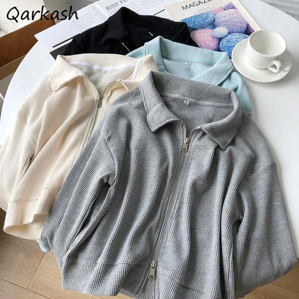 

women's jackets oversize women s-3xl all-match basic turn down collar zipper stylish classic leisure vintage arrival tender daily, Black;brown