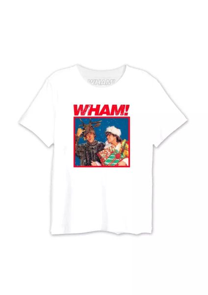 

wham xmas cover licensed men t-shirt, White;black