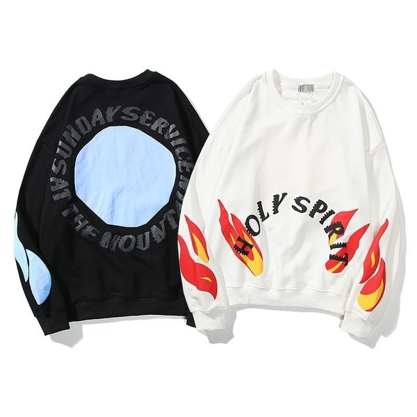 

new fashion brand letter printed men's round neck sweater in autumn and winter of 2020, Black