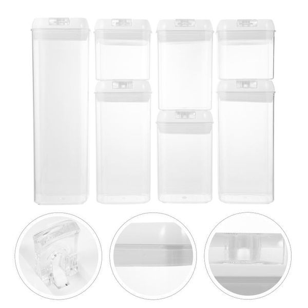 

storage bottles & jars 7pcs grains sealing containers boxes household food