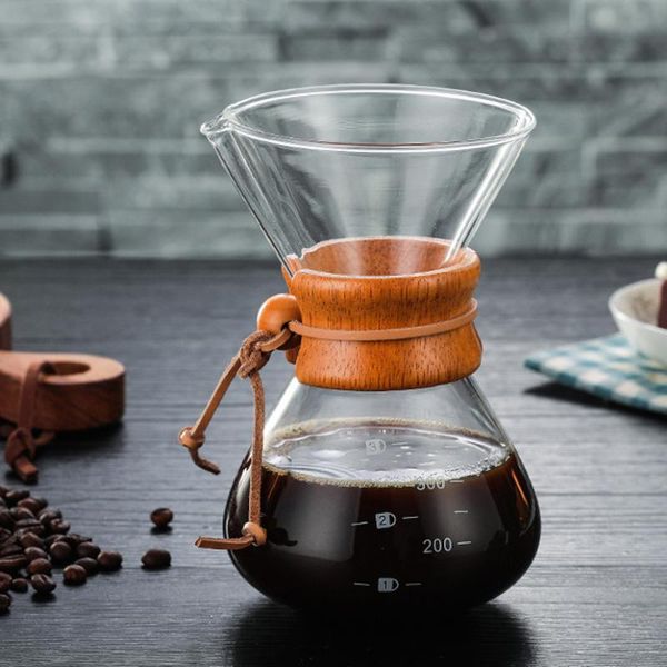

coffee pots 400ml heat resistant glass pot brewer 3cups counted barista percolator