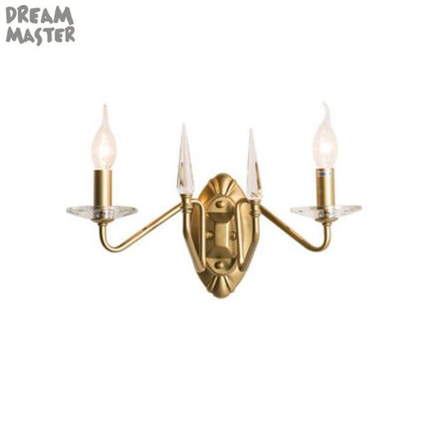 

wall lamp modern minimalist candle lampada bedroom beside light home indoor decoration lighting metal crystal sconce