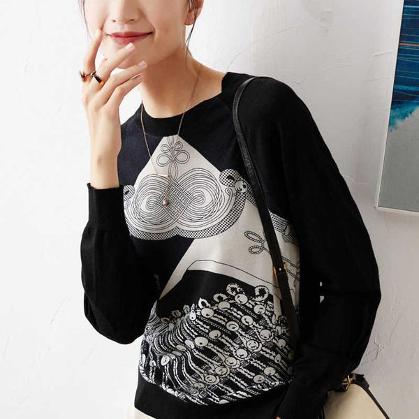 

women's sweaters silk wool chinese knot armour women's upper mesh sweater round turtleneck long sleeve ashk, White;black