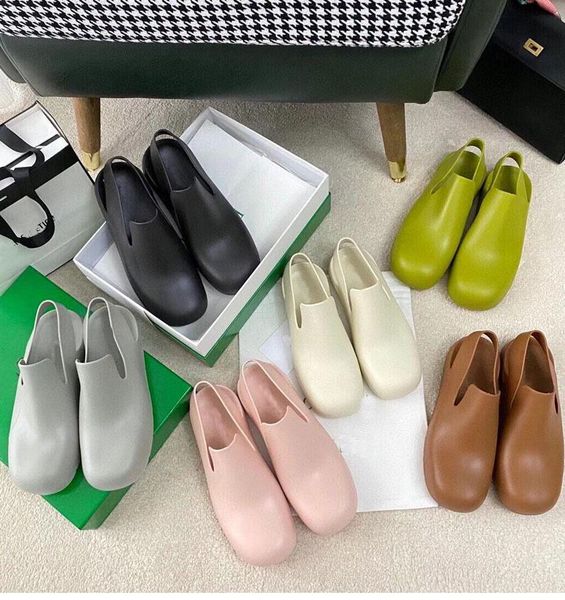 

summer round head deep mouth back empty tpu candy color trend sandal woman sandals, Black