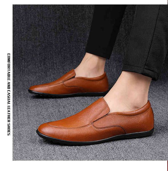 

dress shoes luxury men casual genuine leather mens loafers moccasins breathable slip on black lighthite driving flat 7rme