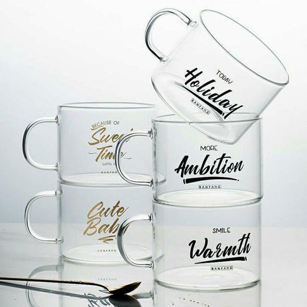 

wine glasses arrival 475ml creative american simple forest style water cup home milk tea drink heat-resistant glass