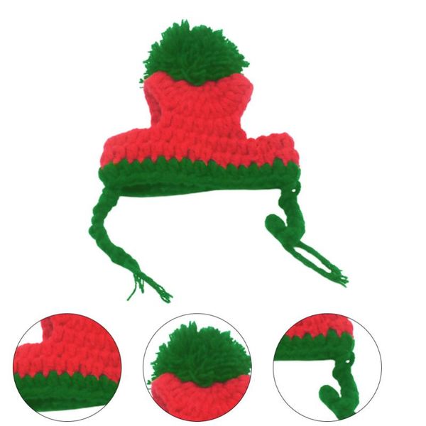 

dog apparel 1pc 2021 pet hat lovely wool ball for (green red)