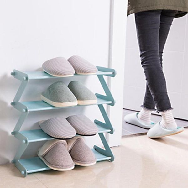 

multi-layer shoe organizers stainless steel rack hanger shoes storage shelf slipper organizer clothing & wardrobe