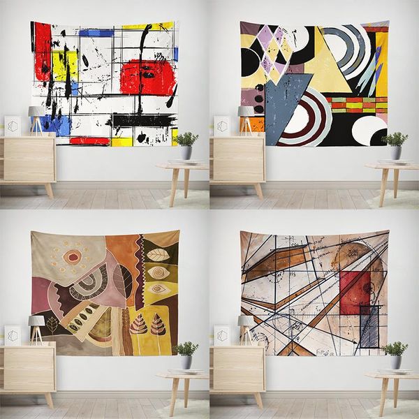 

tapestries abstract geometry tapestry wall hanging morandi style carpet table cloth
