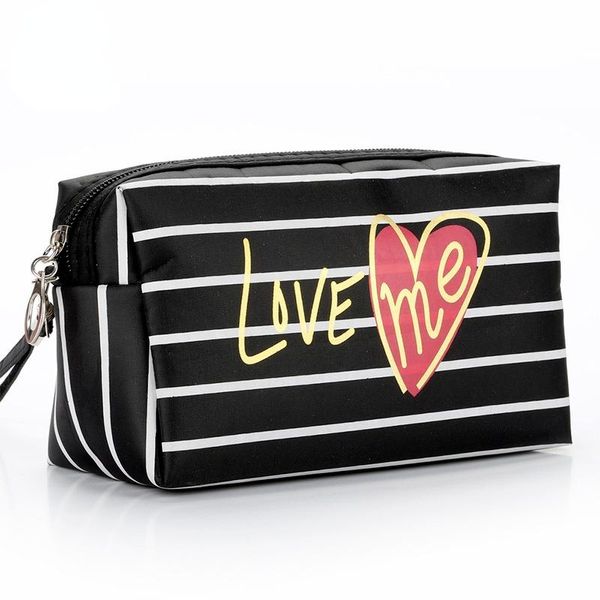 

cosmetic bags & cases womens striped storage bag portable travel make up lipstick